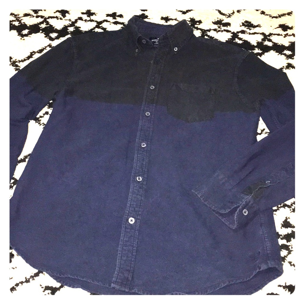 AEO • Colorblock Button Up - Picture 6 of 8